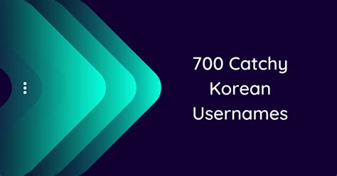 korean usernames|Free Korean Username Generator 